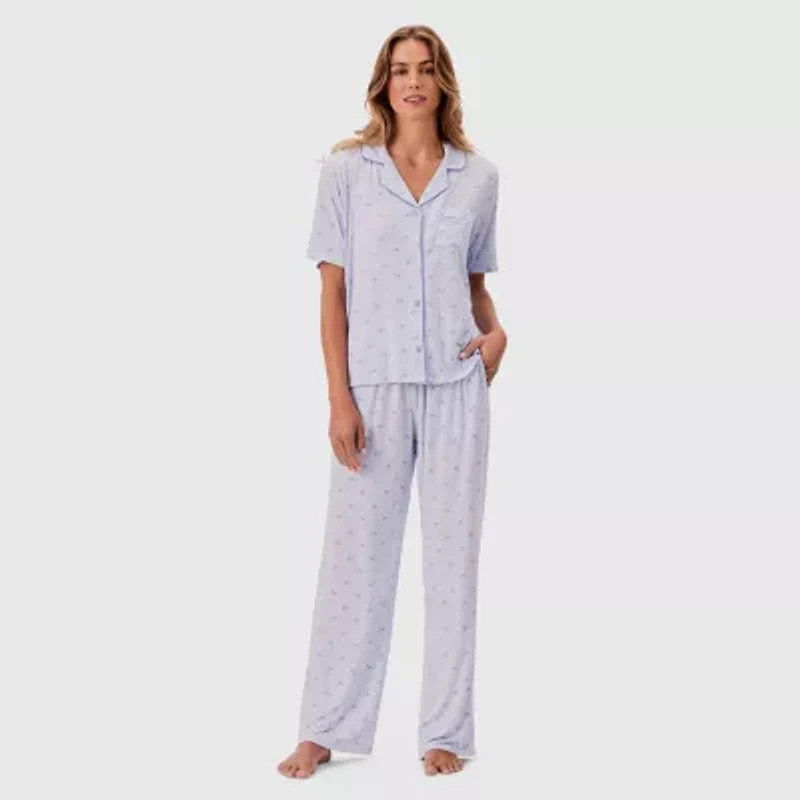 Martha Stewart Womens Short Sleeve 2-pc. Pajama Sets