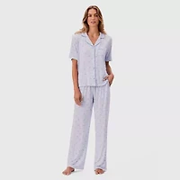 Martha Stewart Womens Short Sleeve 2-pc. Pajama Sets