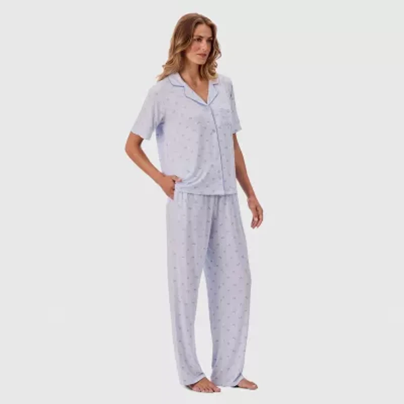 Martha Stewart Womens Short Sleeve 2-pc. Pajama Sets