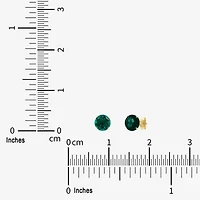 Gemstone 10K Gold 4mm Round Stud Earrings