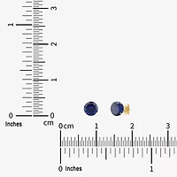 Gemstone 10K Gold 4mm Round Stud Earrings