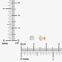 Gemstone 10K Gold 4mm Round Stud Earrings