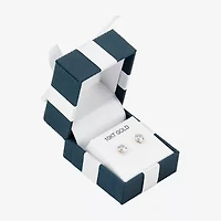 Gemstone 10K Gold 4mm Round Stud Earrings