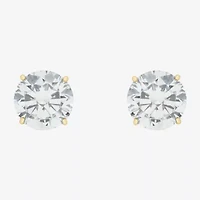 Gemstone 10K Gold 6mm Round Stud Earrings