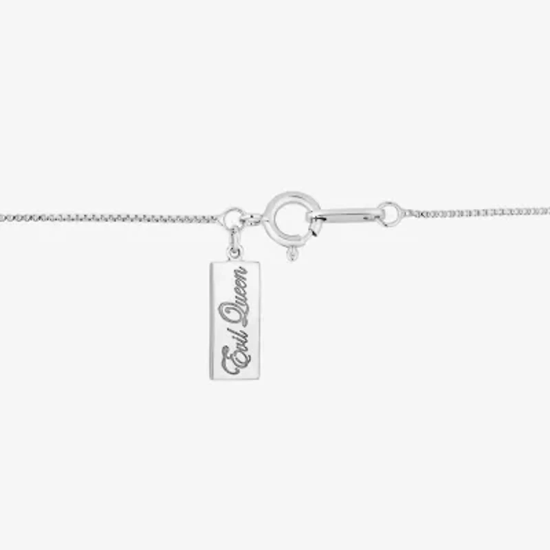 Enchanted Disney Fine Jewelry Evil Queen (I, I2) Womens 1/10 CT. T.W. Lab Created Black Opal 14K Gold Over Silver Sterling Silver Heart Pear 18 Inch Pendant Necklace