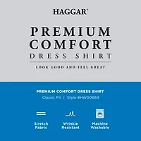 Haggar Premium Comfort Mens Classic Fit Easy Care Long Sleeve Dress Shirt