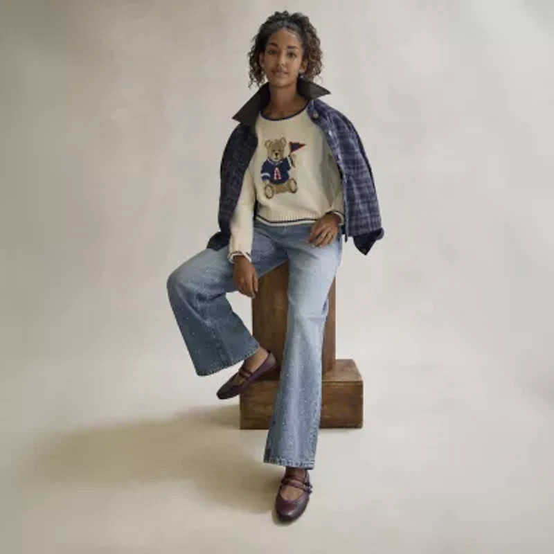 Arizona Jean Co Helena Womens Round Closed Toe Ballet Flats