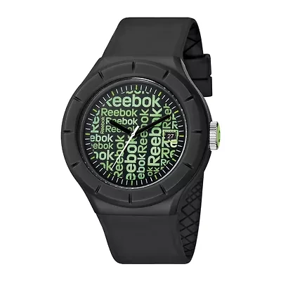 Reebok® Training WarmUp Wallpaper Mens Black Strap Watch