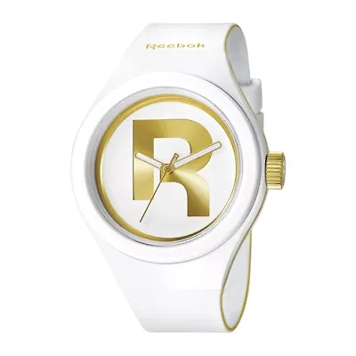 Reebok® Icon Drop Rad Mens White Silicone Strap Watch