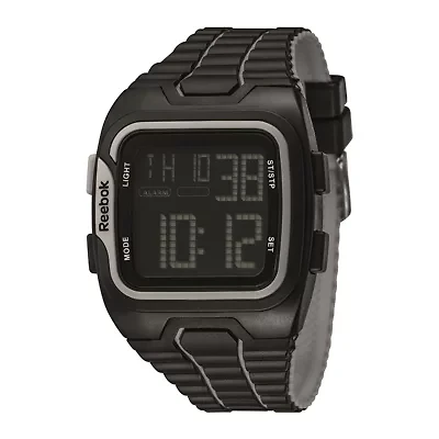 Reebok® Workout SZ1 Mens Black Strap Chronograph Sport Watch