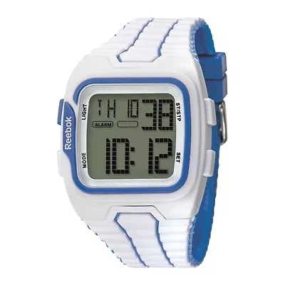 Reebok® Workout SZ1 Mens White Strap Chronograph Sport Watch
