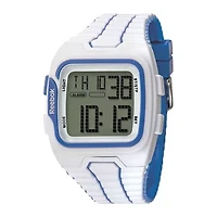 Reebok® Workout SZ1 Mens White Strap Chronograph Sport Watch