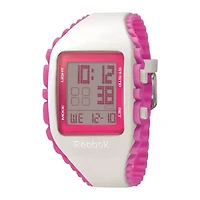 Reebok® Workout Z1G Womens White Silicone Strap Chronograph Sport Watch