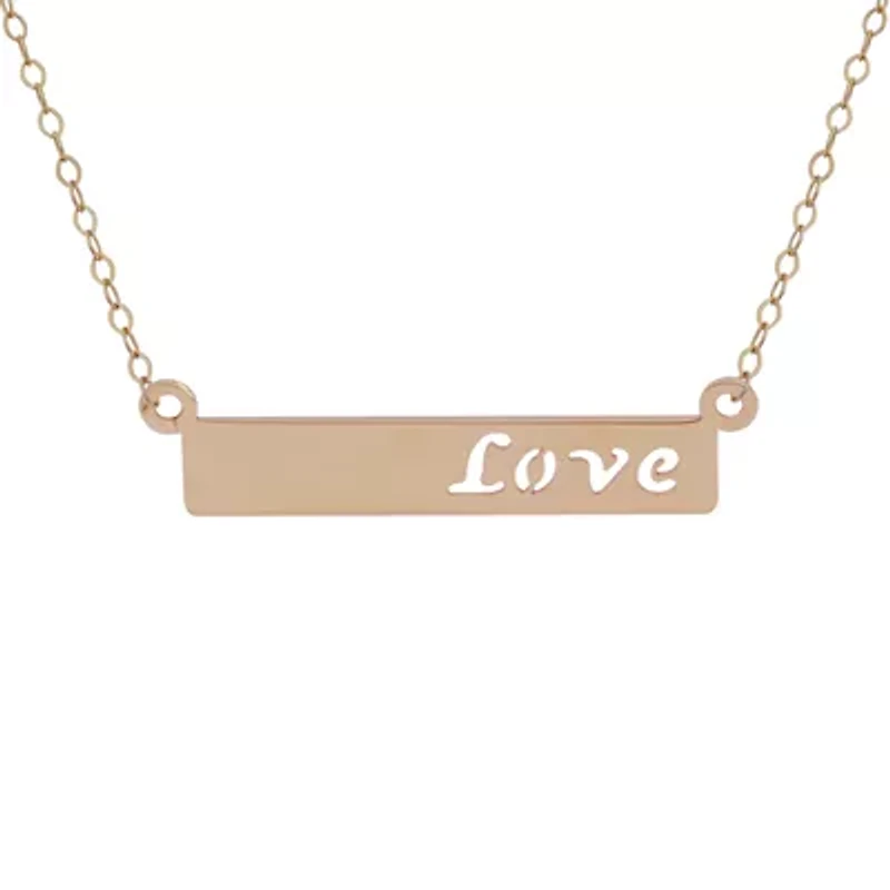 Womens 10K Gold 17 Inch Pendant Necklace