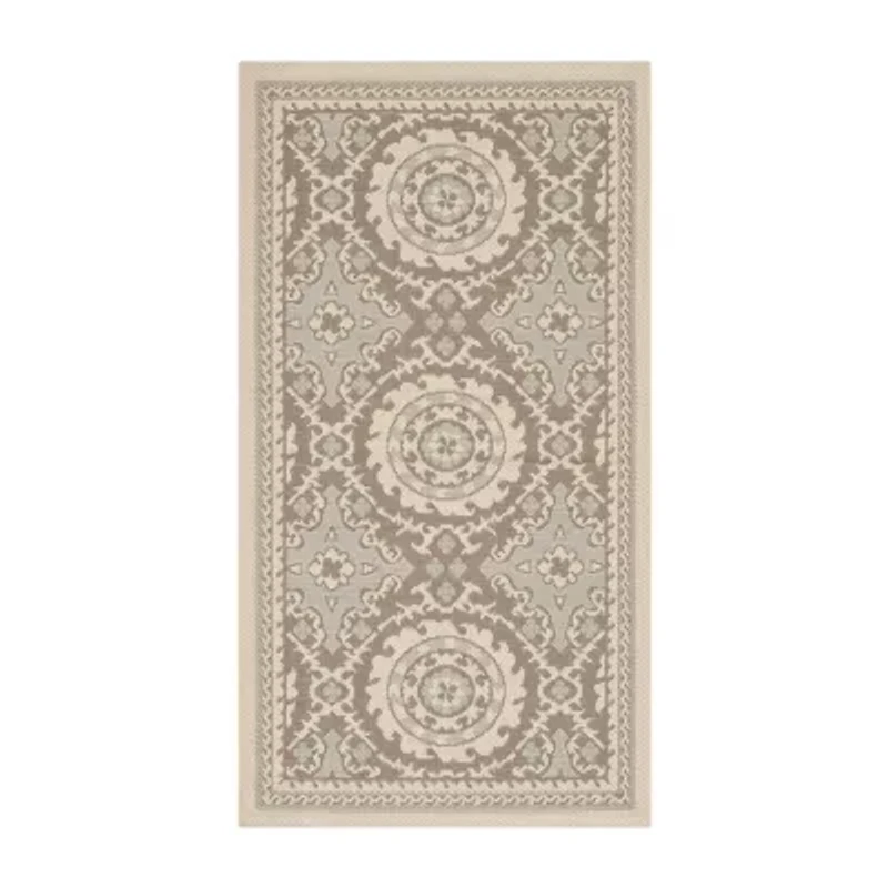 Safavieh Courtyard Collection Roza Geometric Indoor/Outdoor Area Rug