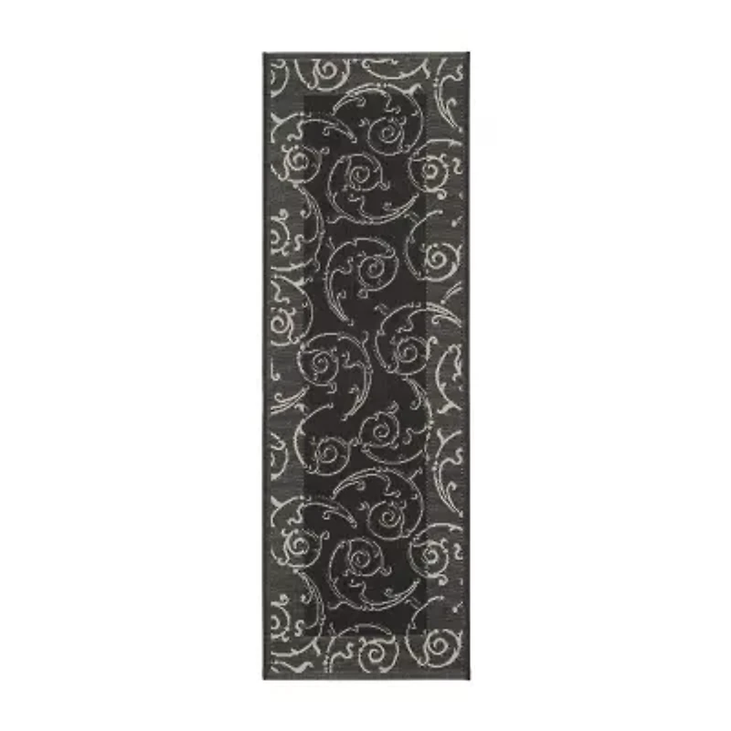 Safavieh Courtyard Collection Torvald Oriental Indoor/Outdoor Runner Rug