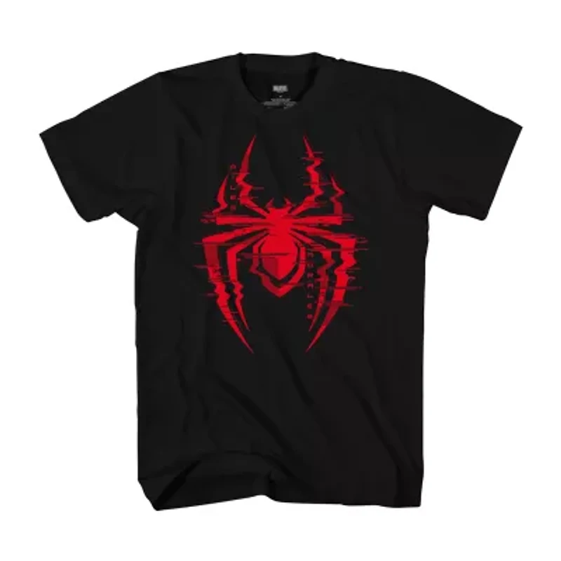 Disney Little & Big Boys Crew Neck Spiderman Short Sleeve Graphic T-Shirt
