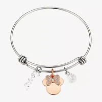 Disney Silver Over Brass Minnie Mouse Bangle Bracelet