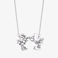 Disney Classics Womens Pure Silver Over Brass 16 Inch Pendant Necklace