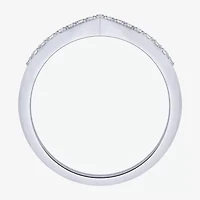 Chevron 1/4 CT.T.W. Natural Diamond 10K Gold Wedding Band