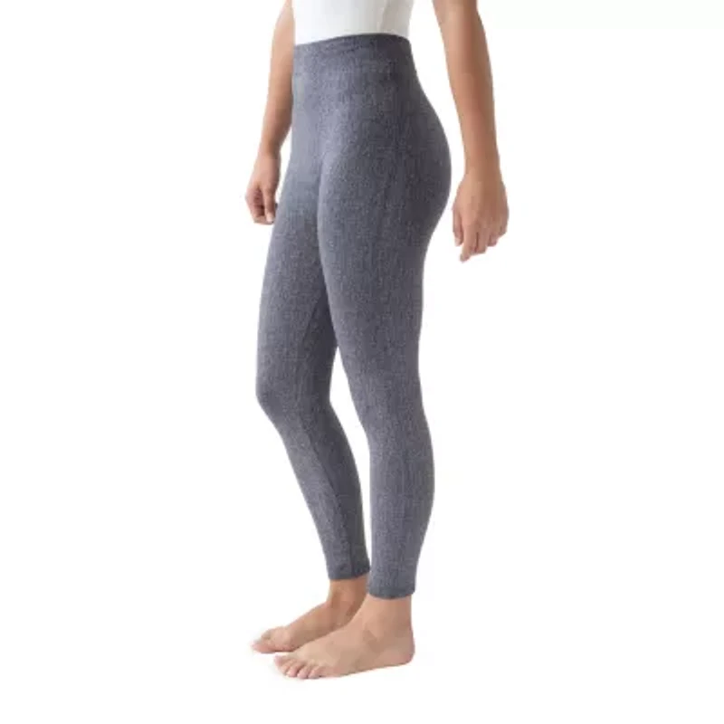 Muk Luks Faux Denim Womens 23" Plus Full Length Leggings