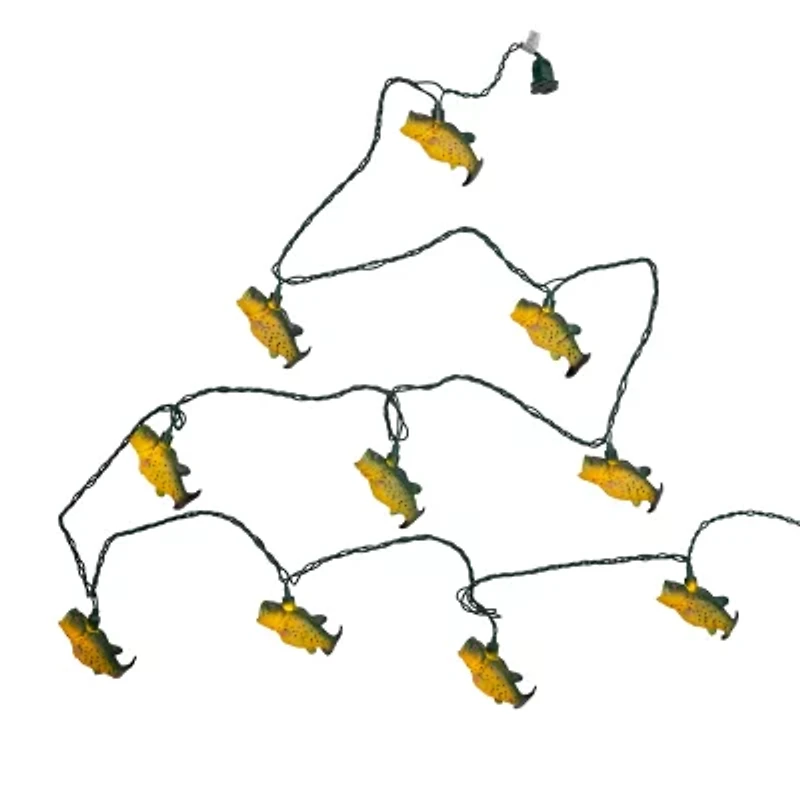 Kurt Adler 10-Light Bass Fish String Lights
