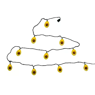 Kurt Adler 10-Light Avocado String Lights