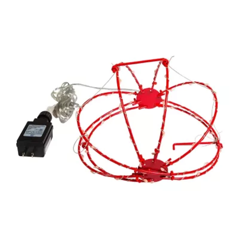 Kurt Adler 8inch Led Foldable Metal Sphere String Lights