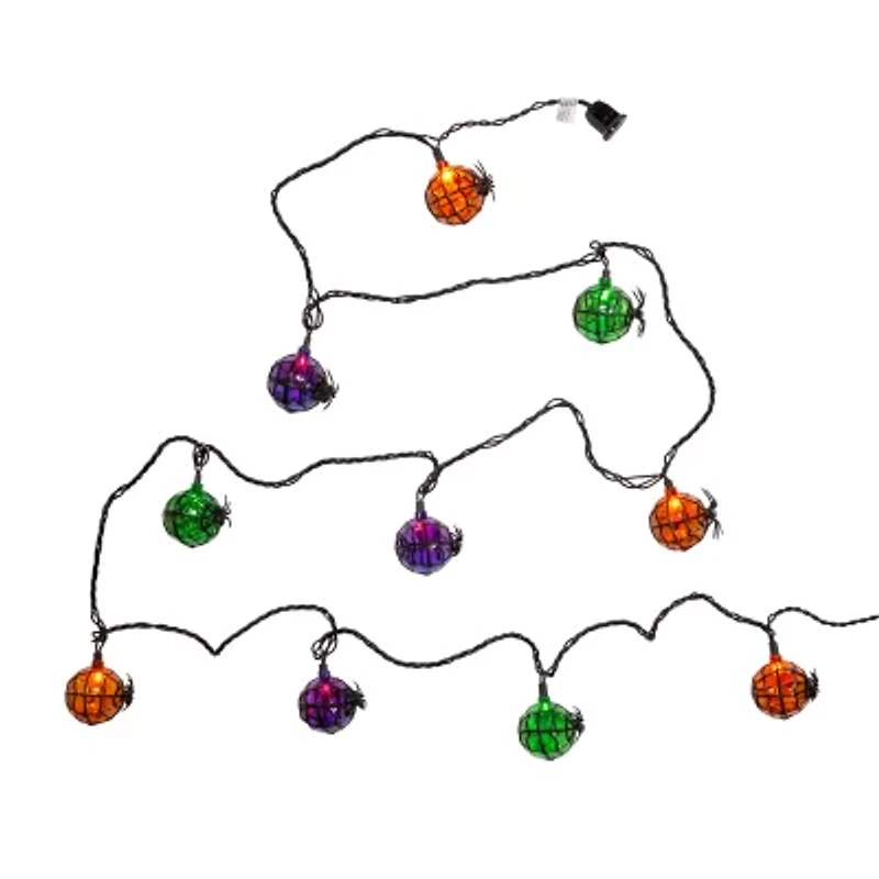 Kurt Adler 10-Light Multi-Color Spider String Lights