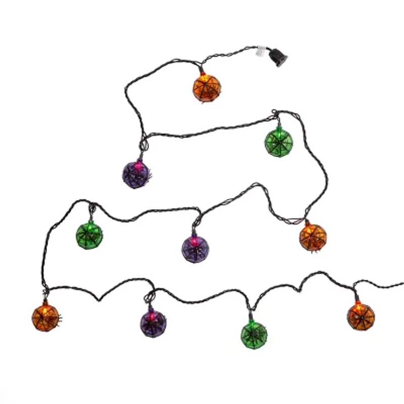 Kurt Adler 10-Light Multi-Color Spider String Lights