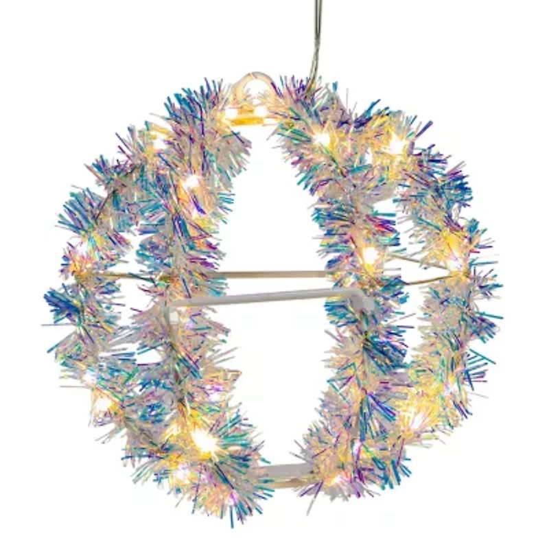Kurt Adler Led Tinsel Foldable Sphere String Lights