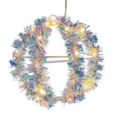 Kurt Adler Led Tinsel Foldable Sphere String Lights