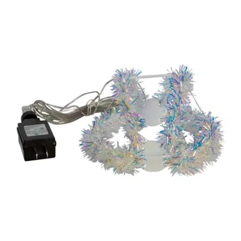 Kurt Adler Led Tinsel Foldable Sphere String Lights