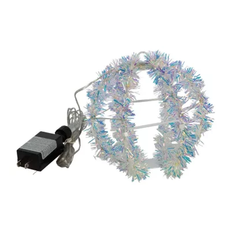 Kurt Adler Led Tinsel Foldable Sphere String Lights
