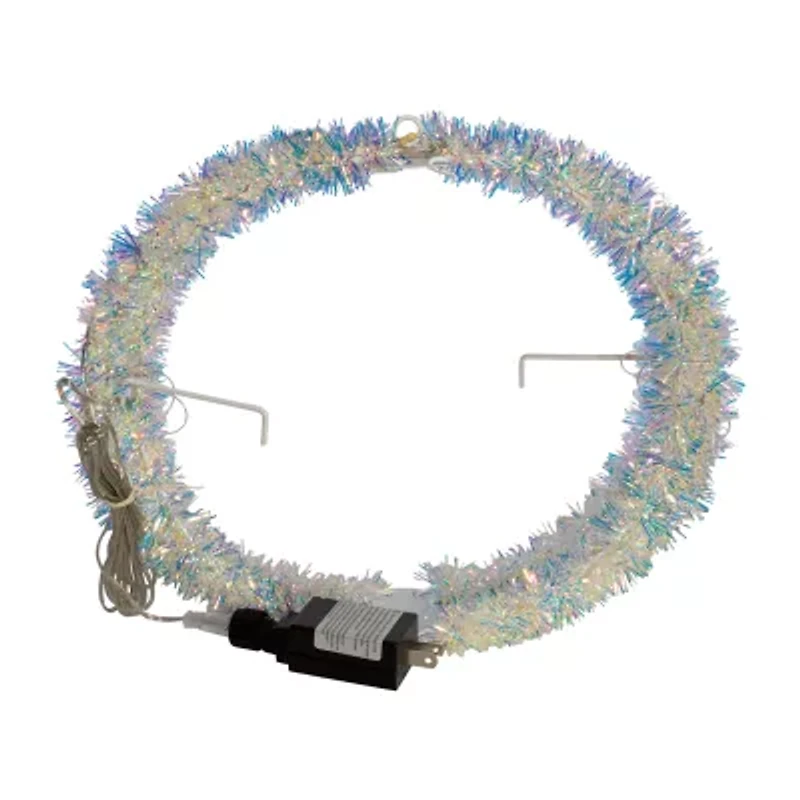 Kurt Adler 12-Inch Warm White LED Tinsel Foldable Sphere