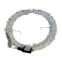 Kurt Adler 12-Inch Warm White LED Tinsel Foldable Sphere
