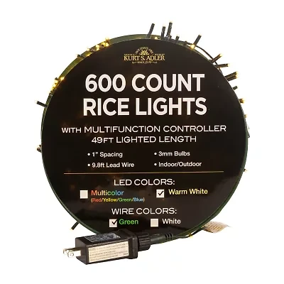Kurt Adler 49 Foot Led Rice String Lights