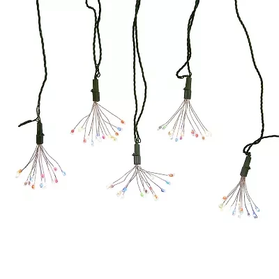 Kurt Adler 75-Light Cluster Lights and Multi-Color Twinkle LED Lights with Green Wire