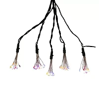 Kurt Adler 75-Light Cluster Lights and Multi-Color Twinkle LED Lights with Green Wire