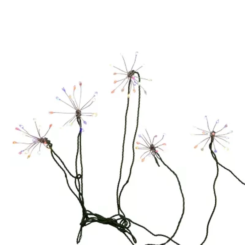 Kurt Adler 75-Light Cluster Lights and Multi-Color Twinkle LED Lights with Green Wire
