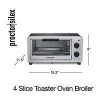 Proctor Silex 4 Slice Toaster Oven Broiler