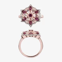 Limited Quantities! Womens Genuine Pink Morganite 14K Rose Gold Over Silver Cocktail Ring