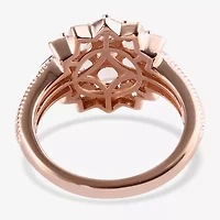 Limited Quantities! Womens Genuine Pink Morganite 14K Rose Gold Over Silver Cocktail Ring
