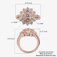 Limited Quantities! Womens Genuine Pink Morganite 14K Rose Gold Over Silver Cocktail Ring