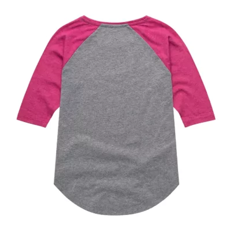 Little & Big Kid Girls Crew Neck Elbow Sleeve Regular Fit Pokeman Graphic T-Shirt