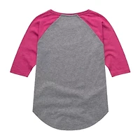 Little & Big Kid Girls Crew Neck Elbow Sleeve Regular Fit Pokeman Graphic T-Shirt