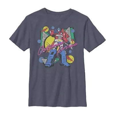 Little & Big Kid Boys Crew Neck Short Sleeve Regular Fit Transformers Graphic T-Shirt