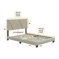 TRIIPTYCH UPHOLSTERED PLATFORM BED