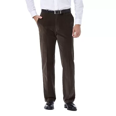 Haggar Stretch Corduroy Mens Classic Fit Flat Front Pant