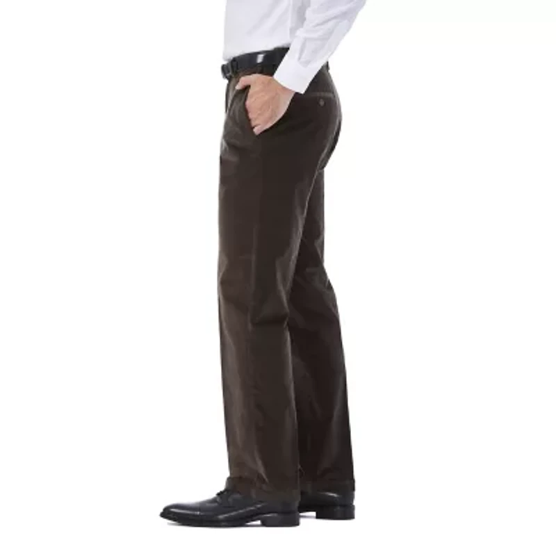 Haggar Stretch Corduroy Mens Classic Fit Flat Front Pant